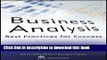 Read Books Business Analysis: Best Practices for Success PDF Online