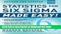 Read Books Statistics for Six Sigma Made Easy! Revised and Expanded Second Edition ebook textbooks