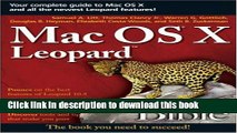Read Mac OS X Leopard Bible  Ebook Free