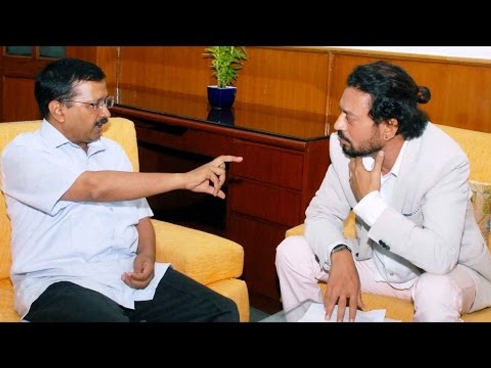 Watch- Irrfan Khan's light hearted session with media after meeting Delhi CM