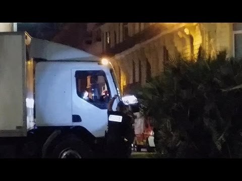 The moment police fired at the lorry that killed revelers