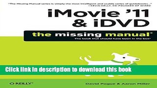 Read Books iMovie  11   iDVD: The Missing Manual ebook textbooks