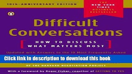 Read Books Difficult Conversations: How to Discuss What Matters Most E-Book Download