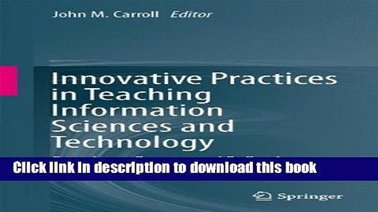 Read Books Innovative Practices in Teaching Information Sciences and Technology: Experience