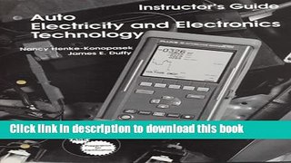 Download Books Auto Electricity and Electronics Technology ebook textbooks