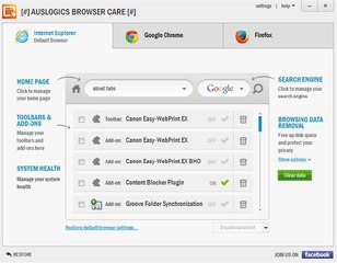 Auslogics Browser Care — обслуживание и управление браузерами