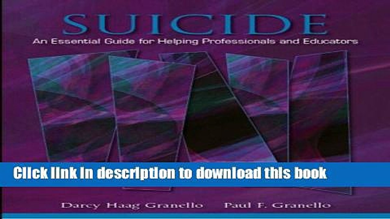 Read Books Suicide: An Essential Guide for Helping Professionals and Educators ebook textbooks