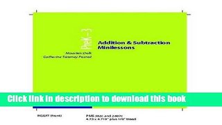 Download Books Addition and Subtraction Minilessons, Grades PreK-3 (CD) (Young Mathematicians at