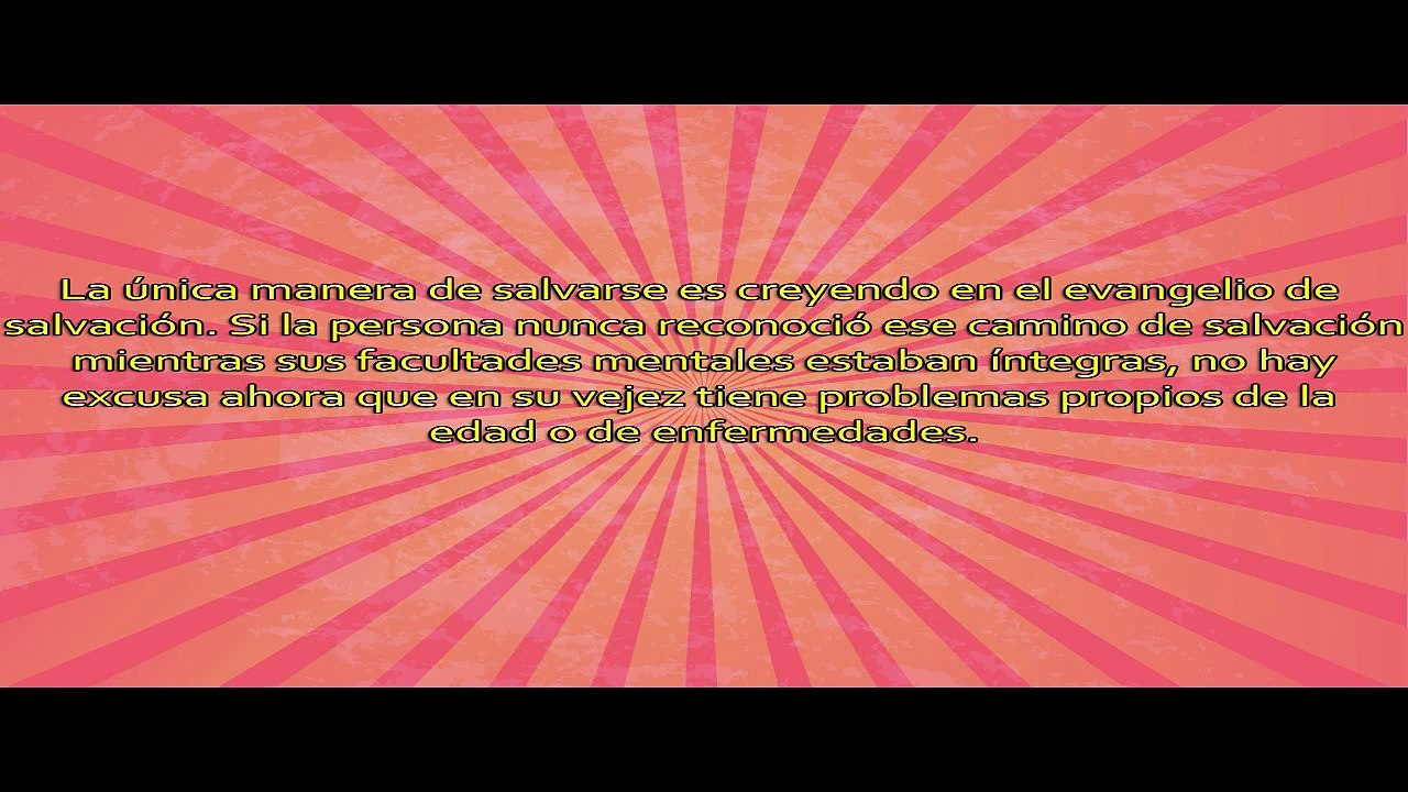 La biblia responde, si pierdes las capacidades , eres salvo