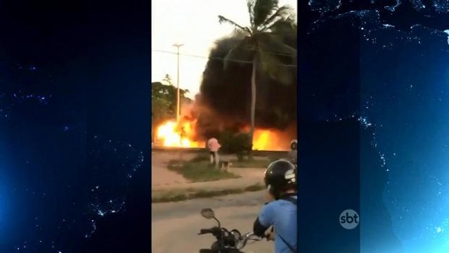 Cinco ônibus são incendiados em Natal