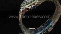 Swiss watches replica Rolex Gmt Master Ii Green Dial Green Bezel Stainless Steel Bracelet Gmt009 Black Bg