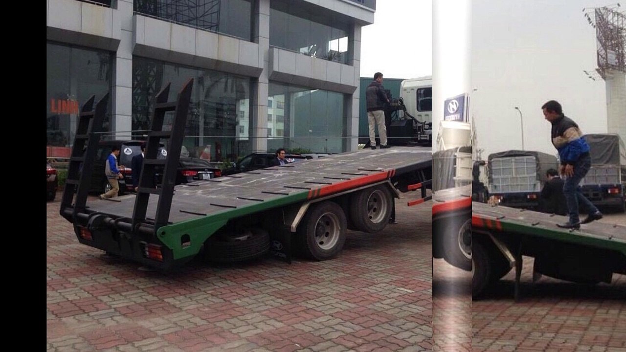 Ban xe tai  Hyundai 3 Chan HD210 Cho may cong trinh hd210 keo fooc nang dau