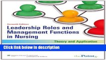 Ebook Leadership Roles and Management Functions in Nursing (Marquis, Leadership Roles and