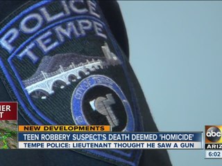 Tempe robbery suspect’s death deemed homicide