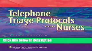 Ebook Telephone Triage Protocols for Nurses, 3rd Edition Free Online