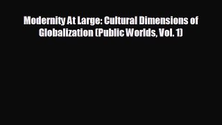 complete Modernity At Large: Cultural Dimensions of Globalization (Public Worlds Vol. 1)