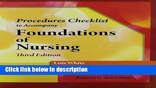 Books Skills Check List for Duncan/Baumle/White s Foundations of Nursing, 3rd Free Online