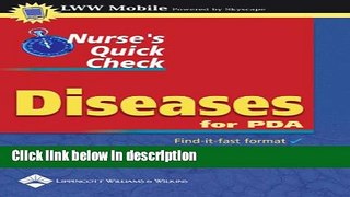 Books Nurse s Quick Check: Diseases, for PDA: Powered by Skyscape, Inc. Free Online