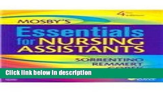 Books Mosby s Essentials for Nursing Assistants - Text and Workbook Package, 4e Full Online
