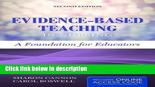 Books Evidence-Based Teaching In Nursing: A Foundation for Educators Free Online