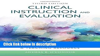 Books Clinical Instruction     Evaluation: A Teaching Resource Free Download