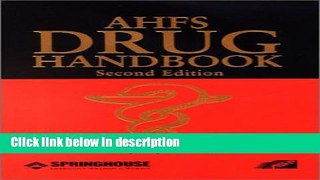 Books AHFS Drug Handbook Free Download