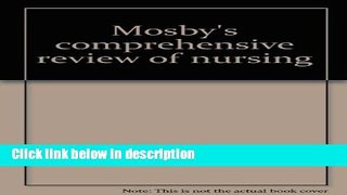 Books Mosby s comprehensive review of nursing Free Online