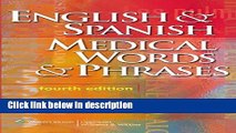 Ebook English   Spanish Medical Words   Phrases (LWW, English and Spanish Medical Words and