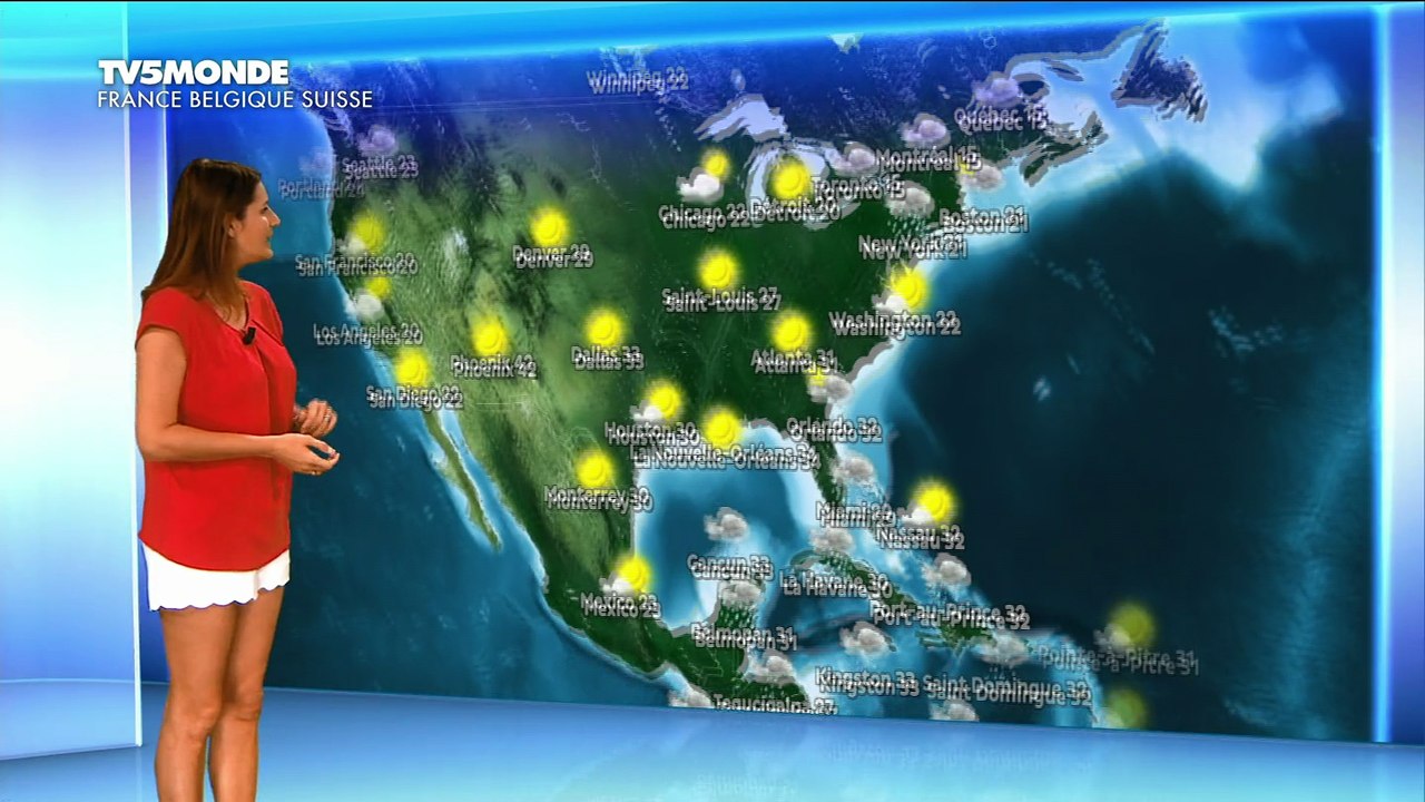 LA METEO du 2016 06 08 de SANDRINE SCOURNEAU sur TV5 MONDE