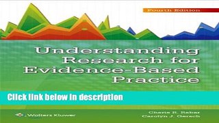 Books Understanding Research for Evidence-Based Practice Free Download