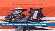 Read Back in the Saddle Again: New Essays on the Western PDF Online