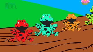 Five Little Speckled Frogs | Nursery Rhymes | Cartoon Animation Songs for Children