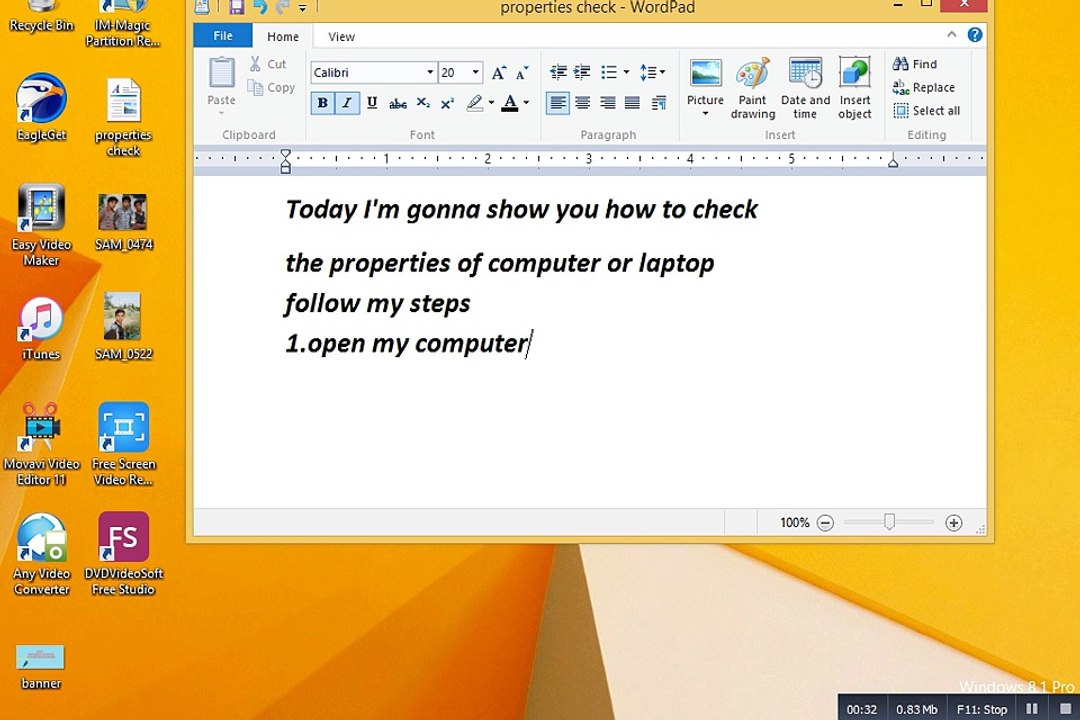 how to check/see computer or laptop properties windows xp,7,8,10
