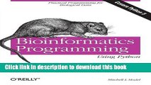 Ebook Bioinformatics Programming Using Python: Practical Programming for Biological Data Free