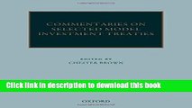 Download Books Commentaries on Selected Model Investment Treaties ebook textbooks