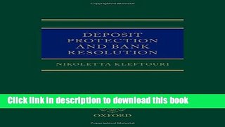 Download Books Deposit Protection and Bank Resolution E-Book Download