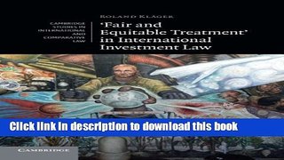 Read Books Fair and Equitable Treatment  in International Investment Law E-Book Download