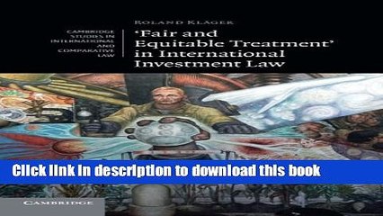 Read Books Fair and Equitable Treatment  in International Investment Law E-Book Download