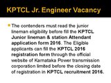 KPTCL Vacancy 2016, 6213 Linemen Posts, KPTCL Recruitment 2016