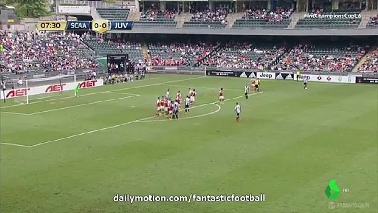 Alex Sandro Amazing Shot Hits The Post HD - South China vs Juventus 30.07.2016