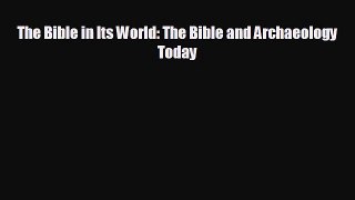 behold The Bible in Its World: The Bible and Archaeology Today