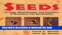 Ebook Seeds: Ecology, Biogeography, and, Evolution of Dormancy and Germination Free Online KOMP