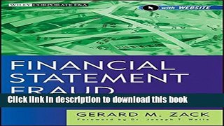 Ebook Financial Statement Fraud: Strategies for Detection and Investigation Full Download