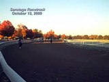 Horses training on Saratoga's Oklahoma Training Track, 10-12-09