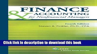 Ebook Finance   Accounting for Nonfinancial Managers (2011) Full Online