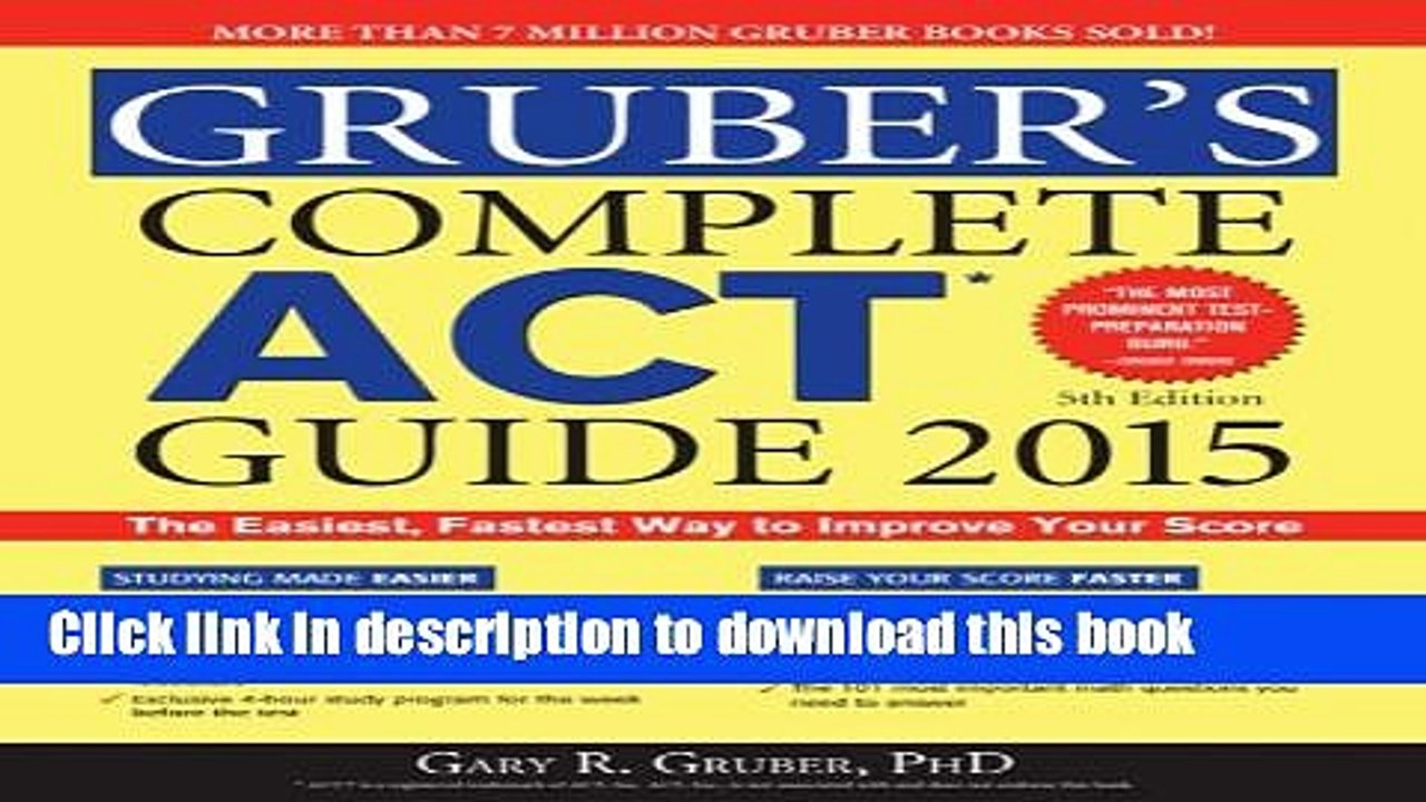 Books Gruber s Complete ACT Guide 2015 Free Online