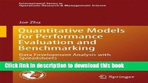 PDF  Quantitative Models for Performance Evaluation and Benchmarking: Data Envelopment Analysis