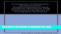 Ebook Computer Arithmetic Systems: Algorithms, Architecture and Implementation Free Download