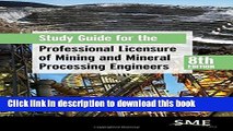 Books Study Guide for the Professional Licensure of Mining and Mineral Processing Engineers, 8th