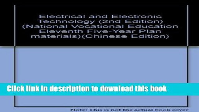 Books Electrical and Electronic Technology (2nd Edition) (National Vocational Education Eleventh